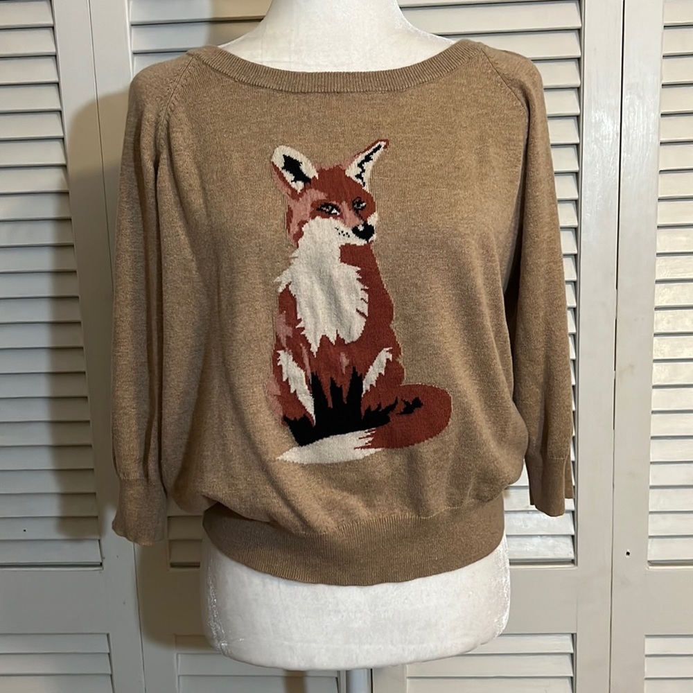 JCP Cashmere Blend Lightweight Sweater - Fox 🦊 - Size L